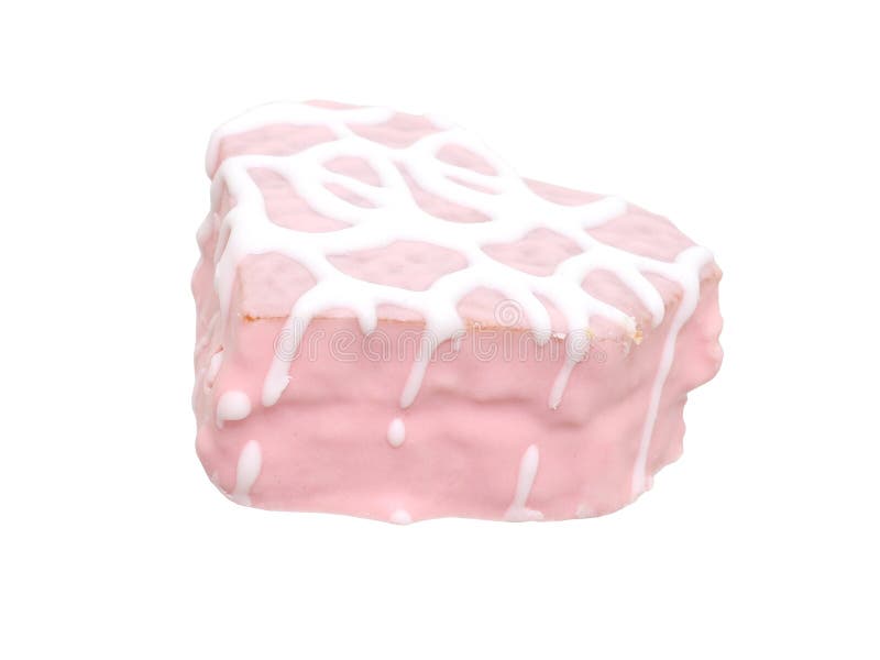 Torta rosada en forma de corazón aislada (imagen 8.2mp) fotografía de archivo libre de regalías Torta rosada en forma de corazón aislada (imagen 8.2mp) fotografía de archivo libre de regalías