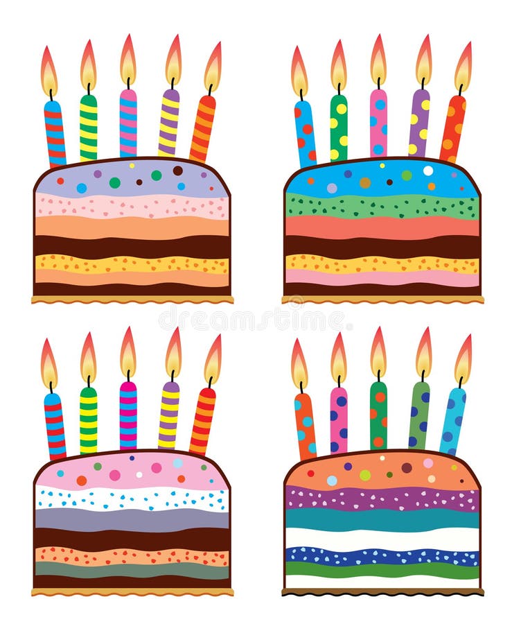 Número 40 Del Feliz Cumpleaños, Tarjeta De Felicitación Por Cuarenta Años  En El Estilo De La Diversión Del Arte Con La Torta Y Velas. Ilustraciones  svg, vectoriales, clip art vectorizado libre de