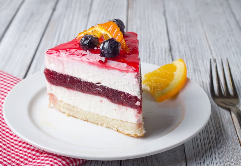 Fruit cakes on a wooden table. Fruit cakes on a wooden table