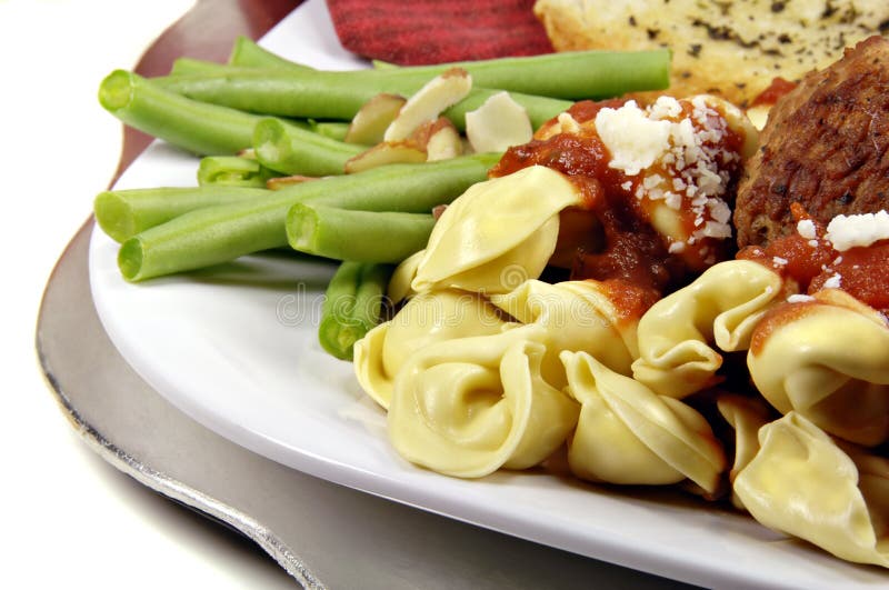 Tortellini and Meatballs with Sauce