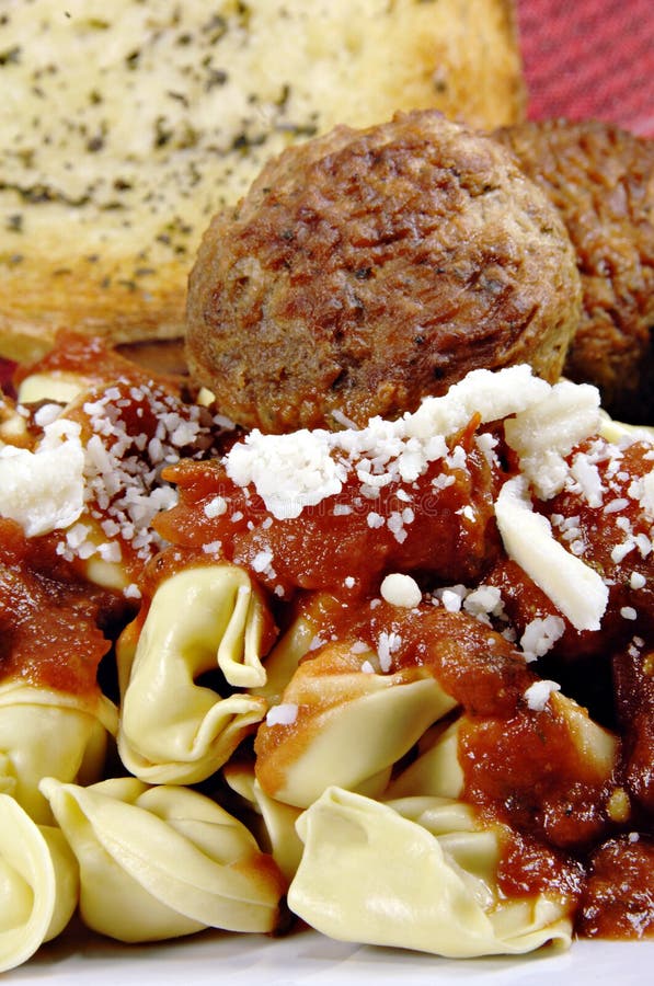 Tortellini and Meatballs with Sauce