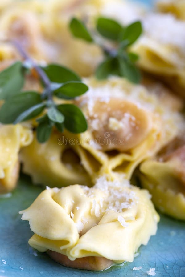 Tortellini with olive oil stock photo. Image of italian 184511962