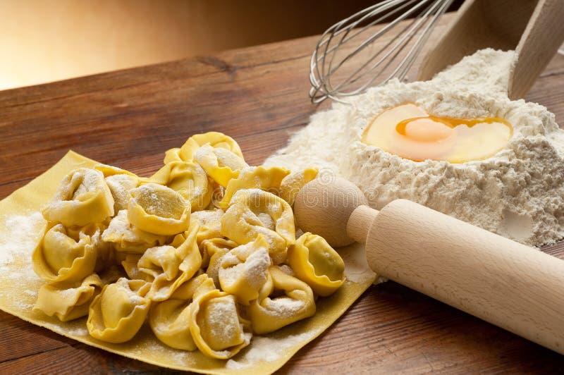 Tortellini pasta homemade stock image. Image of layered 13784523