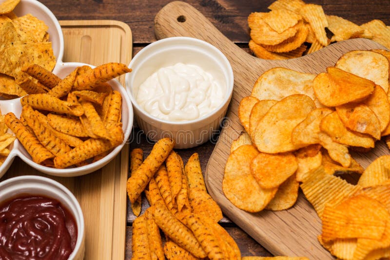 Tortilla Chips and Dipping Sauce Stock Photo Image of crunchy, bowl