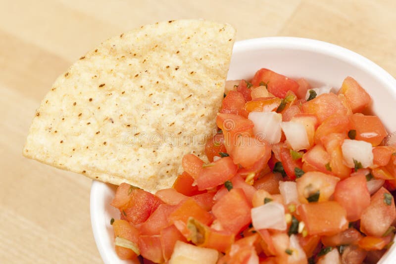 Tortilla Chips and Salsa stock image. Image of chip, tasty 25249773
