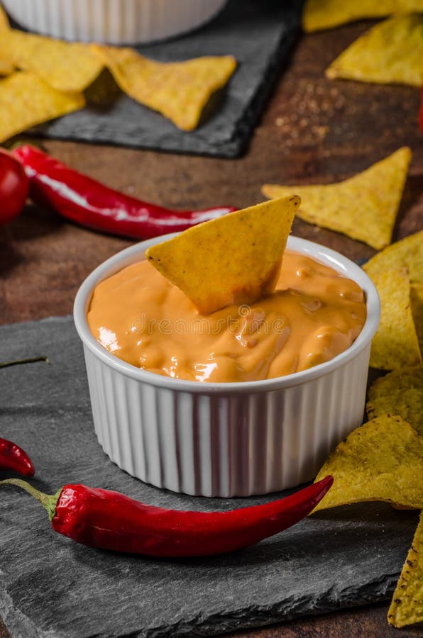 Tortilla Chips with Two Dips Stock Image Image of organic, tasty