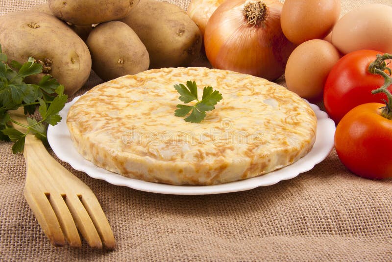 Tortilla De Huevos Española De La Patata Imagen de archivo Imagen de