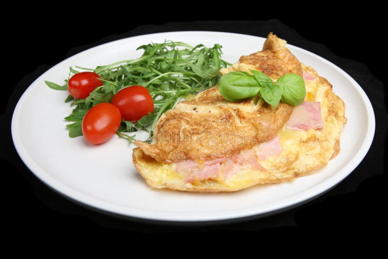 Tortilla De Huevos Del Jamón Y Del Queso Imagen de archivo Imagen de