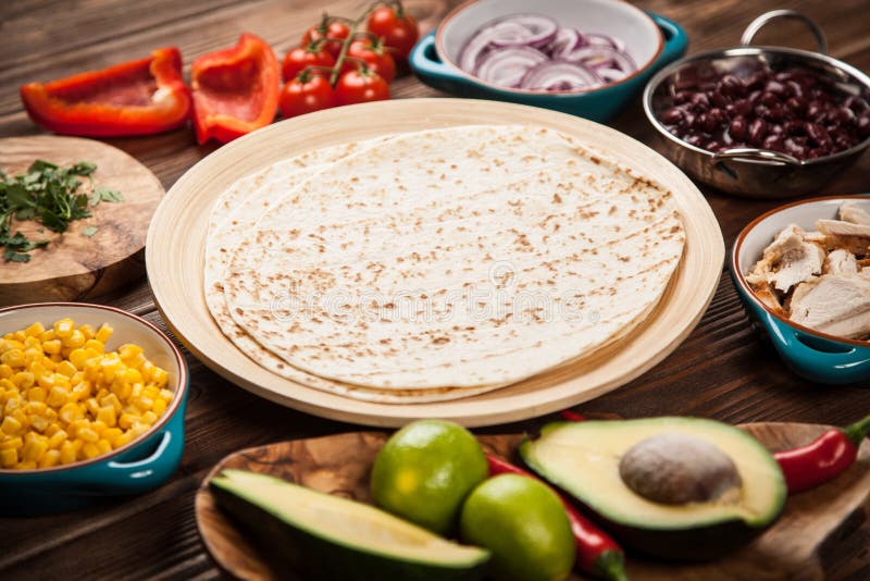 Tortilla with a Mix of Ingredients Stock Photo Image of ingredients, bistro 66201522