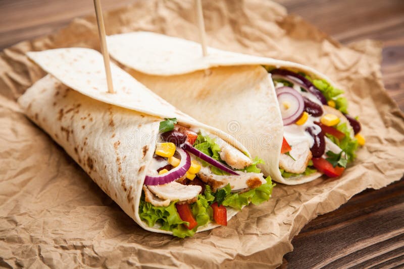 Tortilla with a Mix of Ingredients Stock Photo Image of pepper, corn