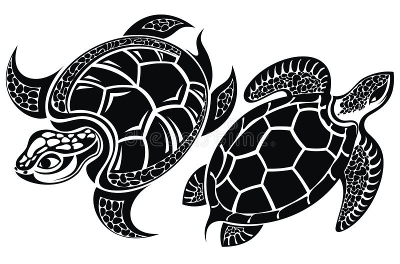 Tortue Tatouage Design illustration libre de droits Tortue Tatouage Design illustration libre de droits