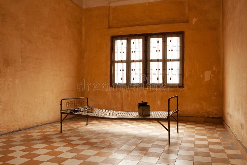 Torture bed in prison cell