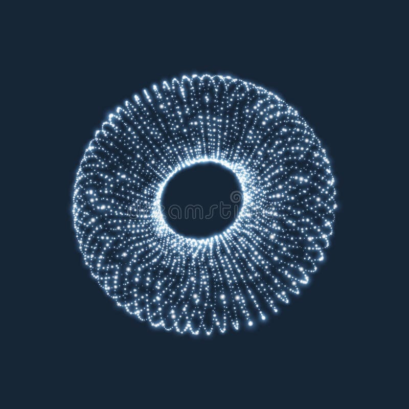 Torus. The Torus Consisting of Points. Connection Structure. Torus Shape Wireframe. 3D Grid Design. A Glowing Grid. 3D Technology royalty free illustration Torus. The Torus Consisting of Points. Connection Structure. Torus Shape Wireframe. 3D Grid Design. A Glowing Grid. 3D Technology royalty free illustration