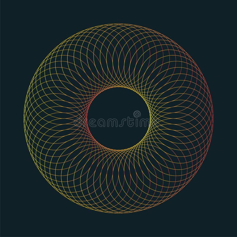 Torus Yantra element. Could be also used as wireframe grid Torus for Big Data illustrations. stock illustration Torus Yantra element. Could be also used as wireframe grid Torus for Big Data illustrations. stock illustration