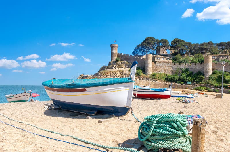Tossa de mar beach. Costa Brava, Catalonia, Spain royalty free stock image Tossa de mar beach. Costa Brava, Catalonia, Spain royalty free stock image