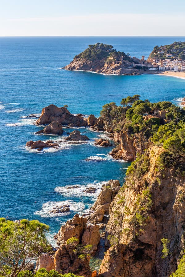 Tossa De Mar Castle in Costa Brava, Catalonia Stock Photo - Image of ...