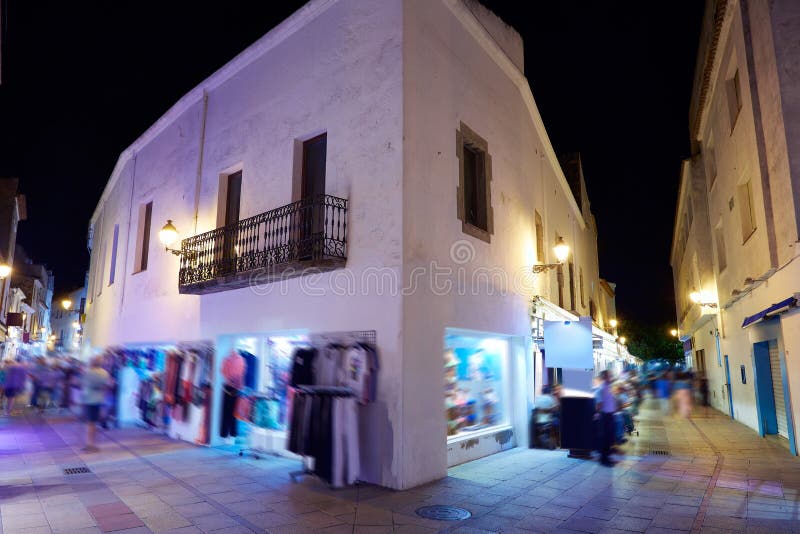 Tossa de Mar night village Costa Brava Catalonia royalty free stock photo Tossa de Mar night village Costa Brava Catalonia royalty free stock photo