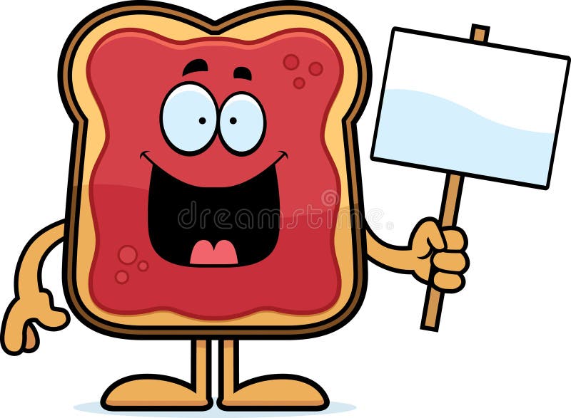 Tostada de la historieta con la muestra del atasco ilustración del vector Tostada de la historieta con la muestra del atasco ilustración del vector