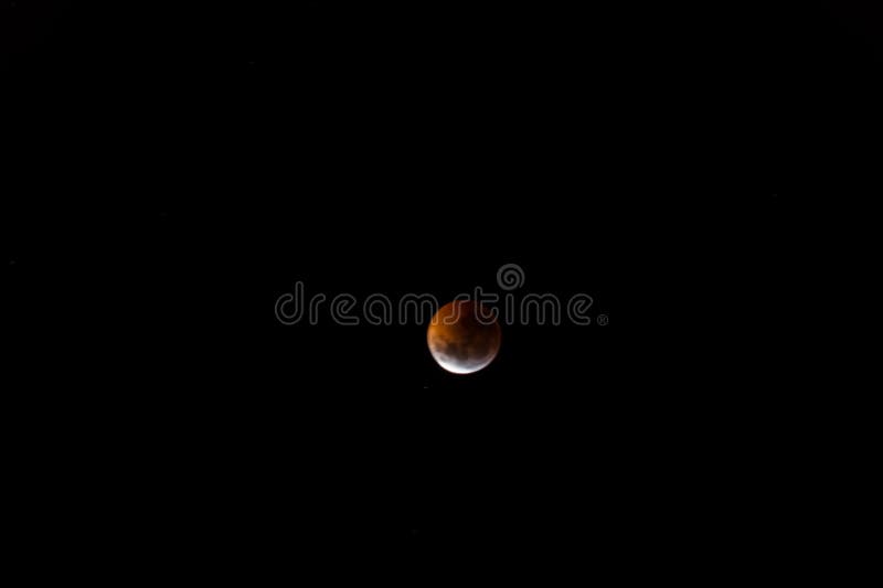 Bloody Moon: The total lunar eclipse of 2019 stock images Bloody Moon: The total lunar eclipse of 2019 stock images