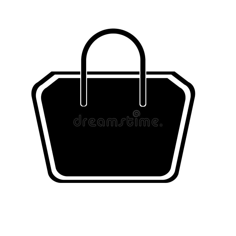 Tote Bag Icon Vector Sign and Symbol Isolated on White Background, Tote ...