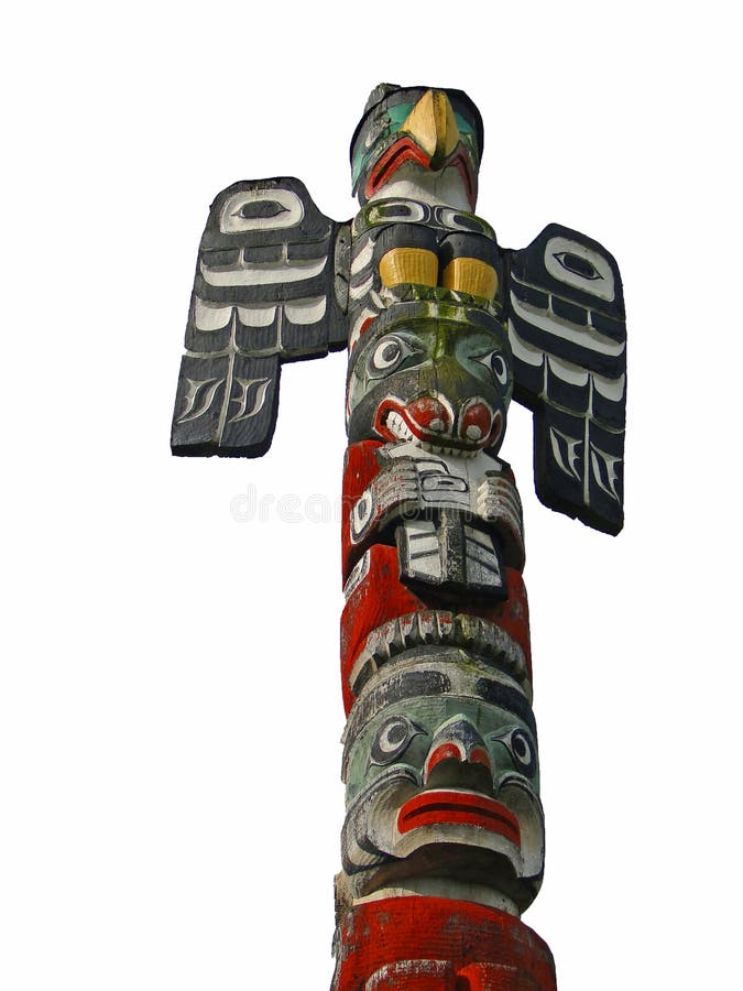 Totem Pole Topped by Thunderbird, Stock Photo - Image of pole, victoria ...