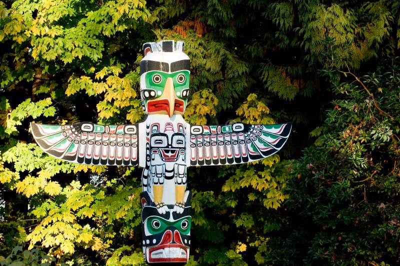 House Posts Totem Poles stock photo. Image of symbols 21325590