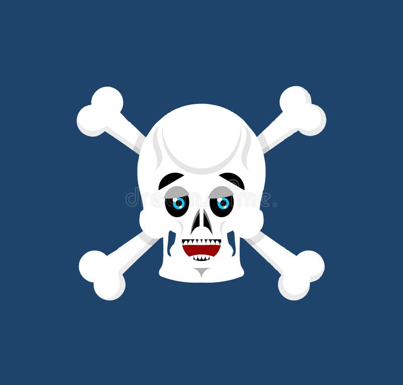 Totenkopf mit gekreuzter Knochen glückliches Emoji skeleton Kopf heiraten Gefühl vektor abbildung Totenkopf mit gekreuzter Knochen glückliches Emoji skeleton Kopf heiraten Gefühl vektor abbildung