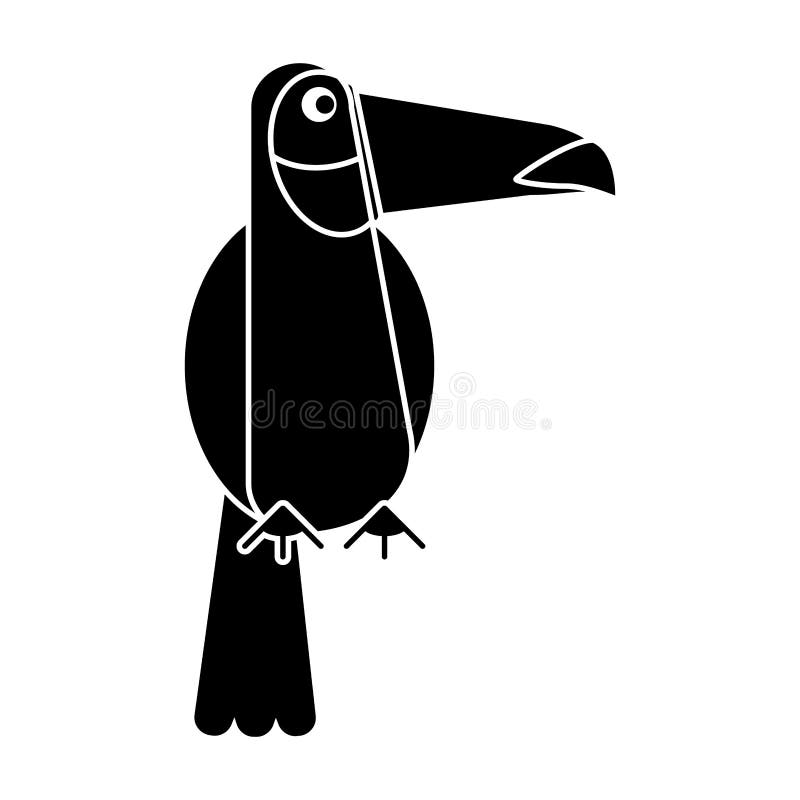 Toucan bird exotic fauna pictogram