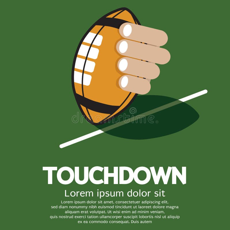 Touch Down American Football Vector Illustration