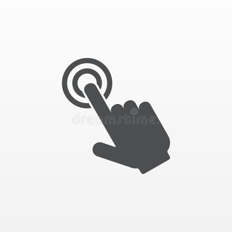 Touch hand icon. Push button vector isolated. Modern flat pictogram, business, marketing, internet c royalty free illustration
