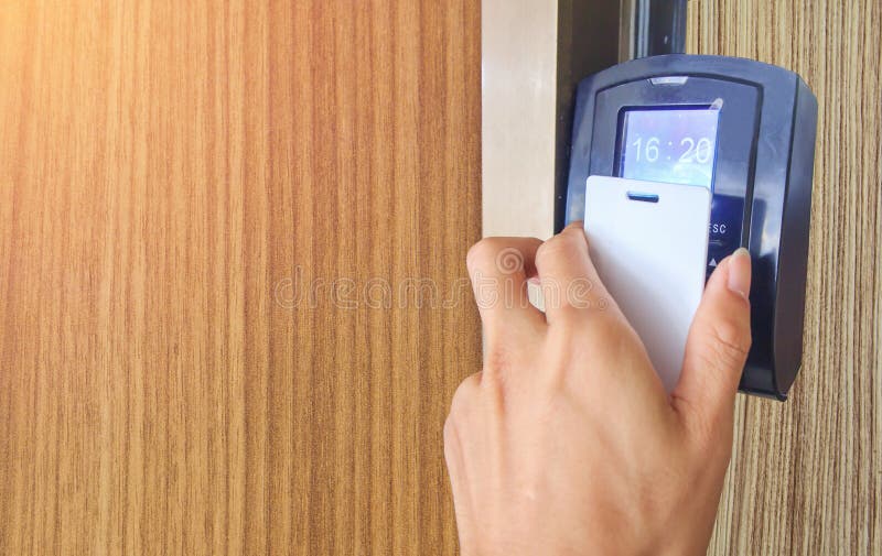 Touch Keycard of the Door Access Stock Photo Image of door, safety