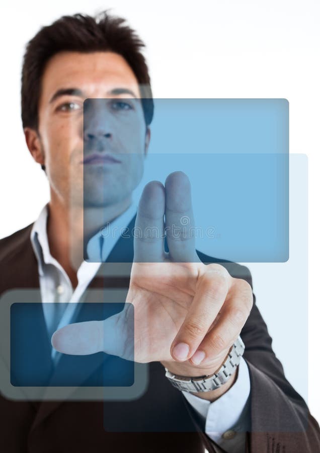 Young Boys Jumping Against an Abstract Background. Stock Vector