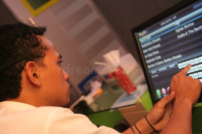 Touch screen stock photography