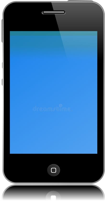 Touch screen cell phone stock illustration