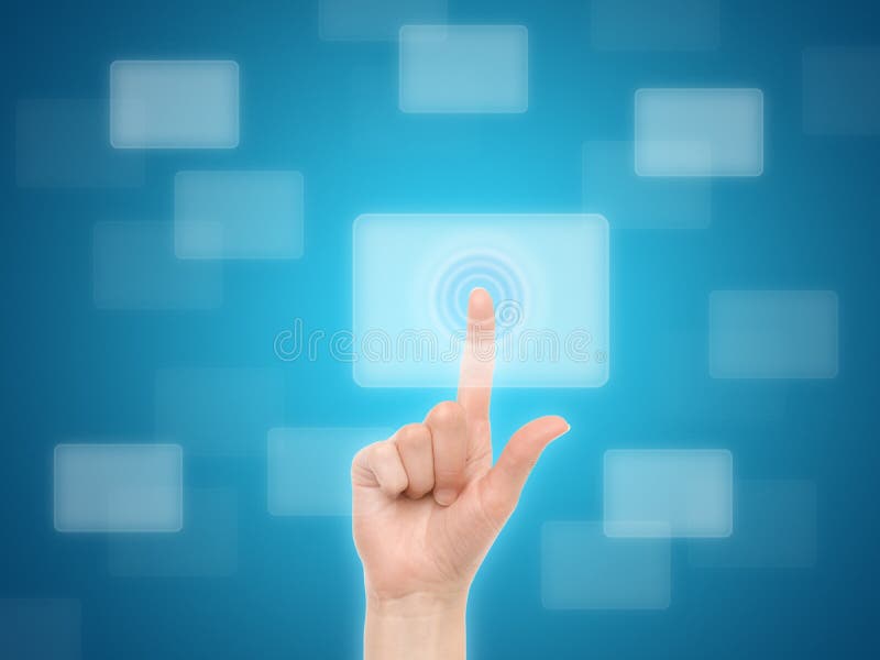 Touch Screen Concept stock image. Image of communication 19085397