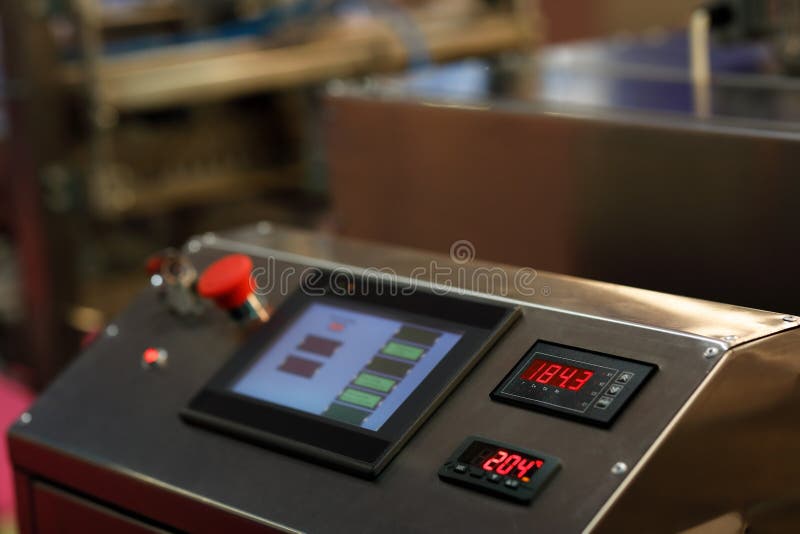 Touch Screen Control Panel of Industrial Equipment Stock Image Image