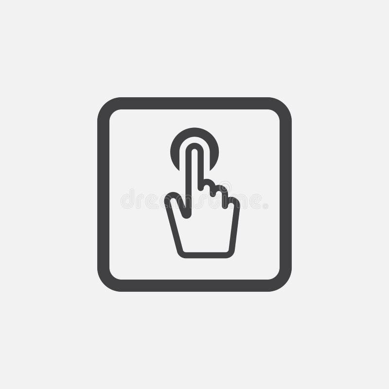 Touch screen icon Vector illustration isolated on white .