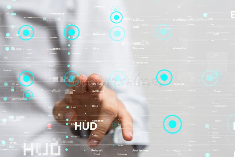 A Touch screen technology. Future modern touch screen technology stock images