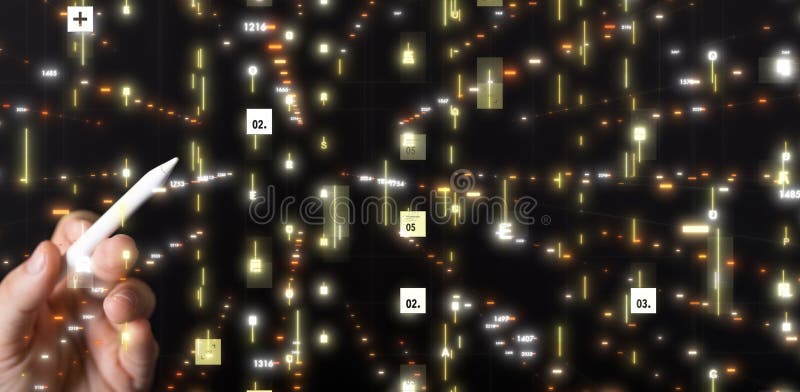 A Touch screen technology. Future modern touch screen technology stock photography