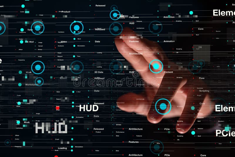 A Touch screen technology. Future modern touch screen technology royalty free stock photography