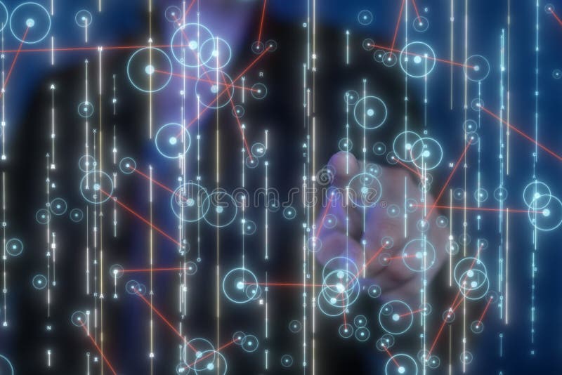 A Touch screen technology. Future modern touch screen technology royalty free stock image