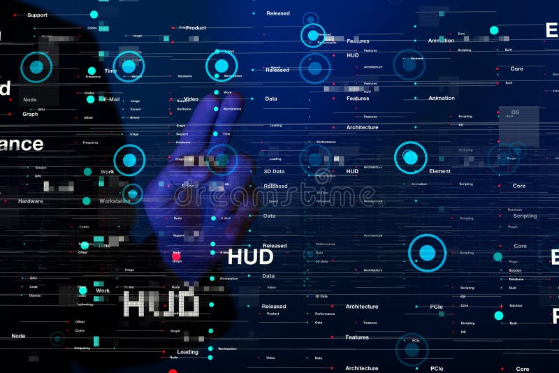 A Touch screen technology. Future modern touch screen technology royalty free illustration