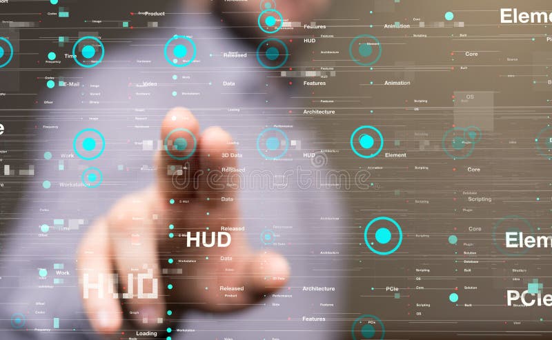 A Touch screen technology. Future modern touch screen technology royalty free stock photos