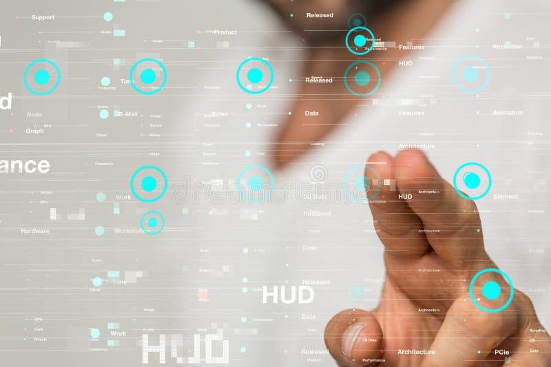 A Touch screen technology. Future modern touch screen technology stock photos