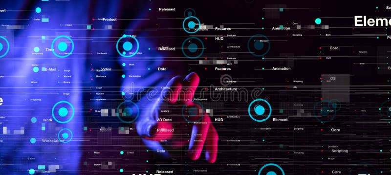 A Touch screen technology. Future modern touch screen technology stock photos