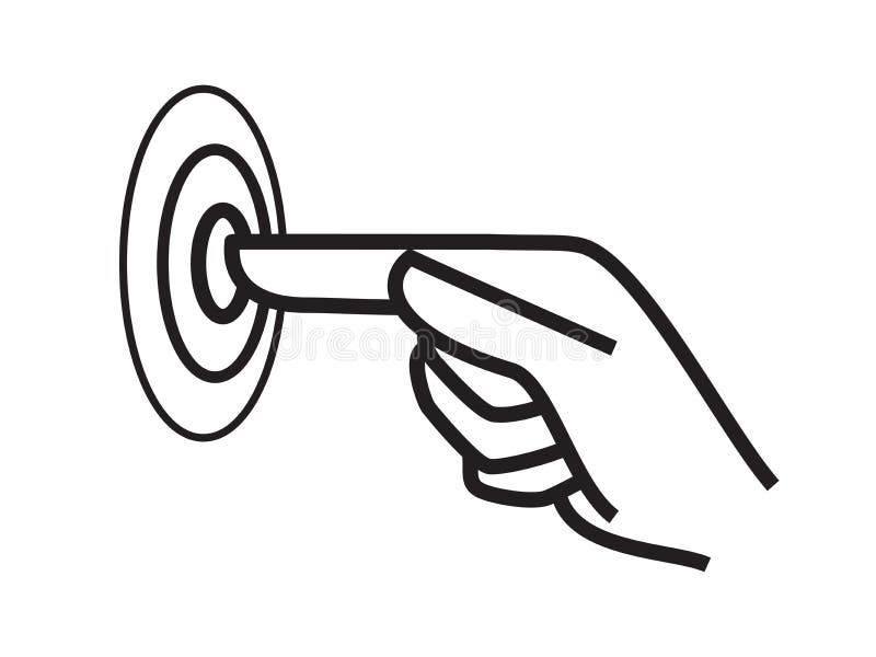 Touch vector icon, hand finger tap. Screen choose click and push touch pointer stock illustration