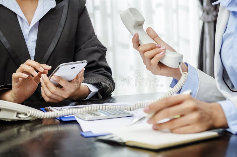 Touching smart phone royalty free stock photography