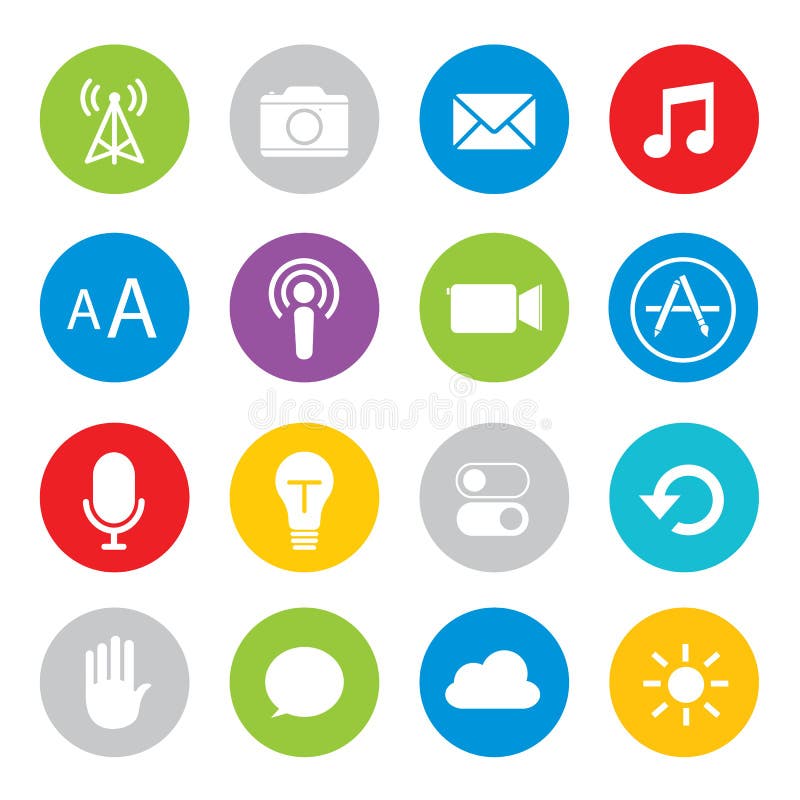 Touchscreen smart phone mobile application button icon Vector illustration vector illustration