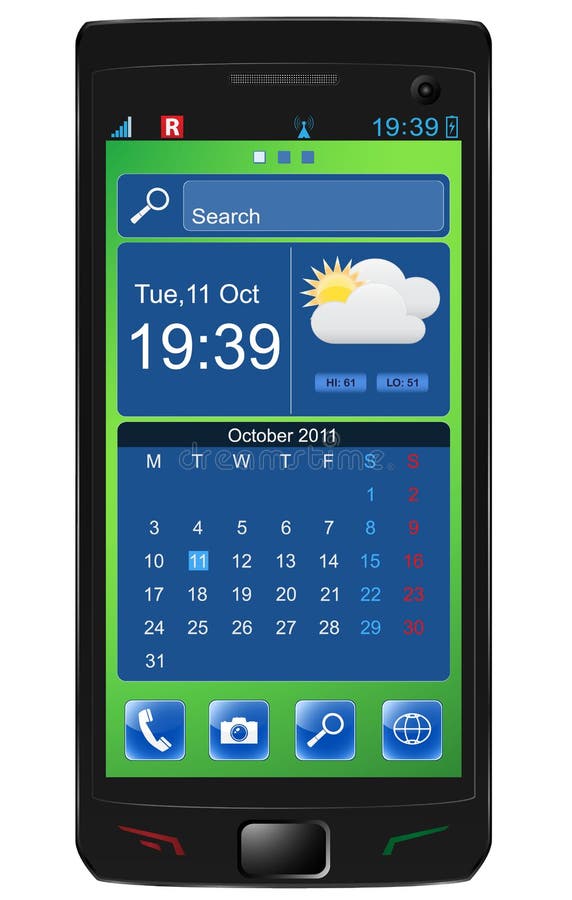 Touchscreen smartphone