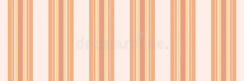 Tough textile fabric vertical, soft pattern stripe background. Perfect vector seamless texture lines in linen and orange colors stock illustration
